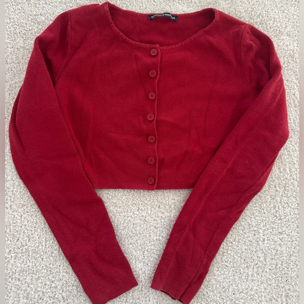 Brandy Melville Cherry Red Athelia crop top 🍒